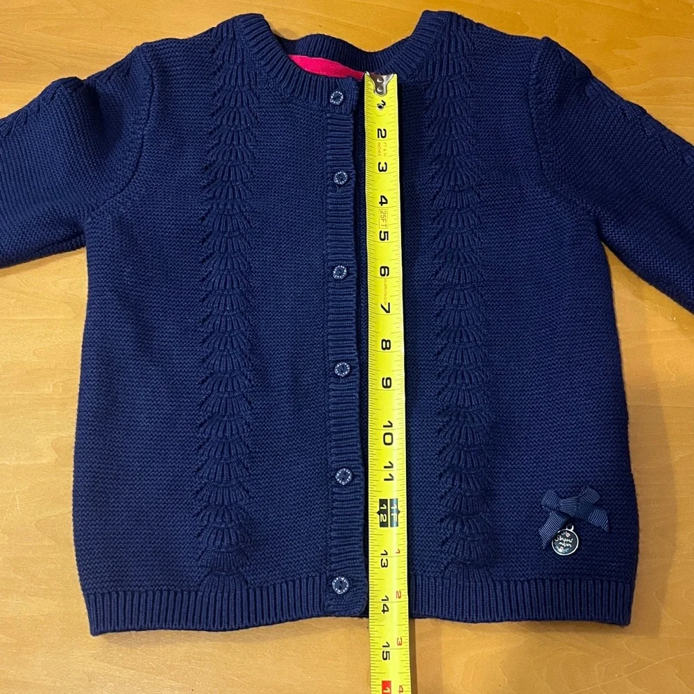 Sergent Major Navy Blue Sweater Cardigan Knit Design Sweater, Size 9, (134cm)